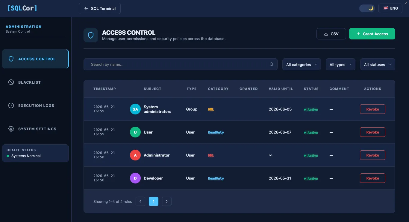 Admin Panel (dark)