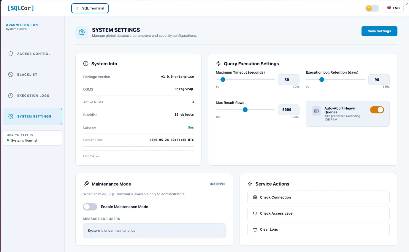 System Settings  light