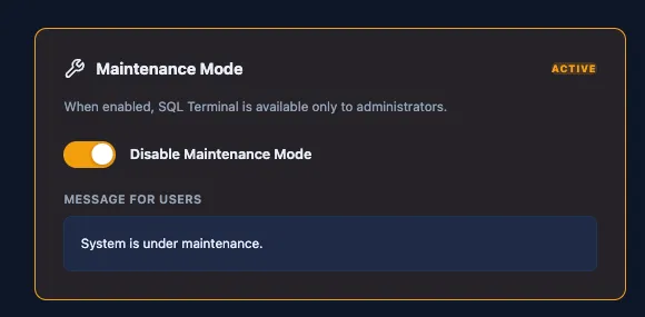 System Settings  dark